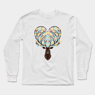 Blooming Deer Long Sleeve T-Shirt